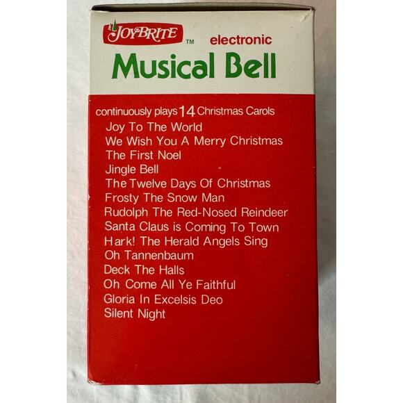 Vintage Joy Brite Gold Musical Christmas Bell Ornament Battery Operated - Picture 4 of 7
